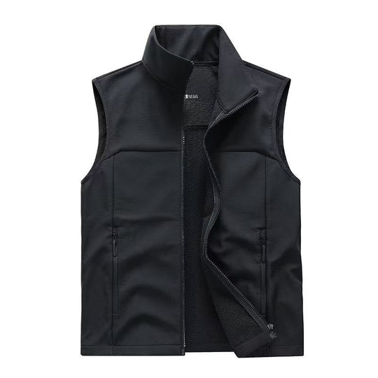 Herren Leichte Softshell-Weste mit Stehkragen, atmungsaktivem Mesh-Futter und Reißverschlusstaschen Nord Taschen