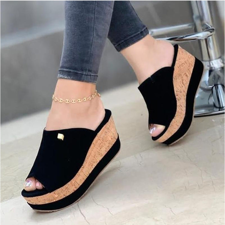 Damen Komfortable Keilschuhe mit elegantem Design und hochwertiger Korksohle