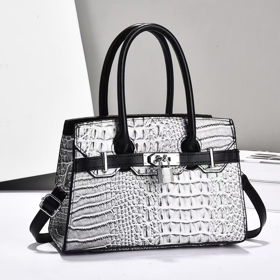 Damen modische Handtasche mit eleganter Krokodilprägung Nord Taschen