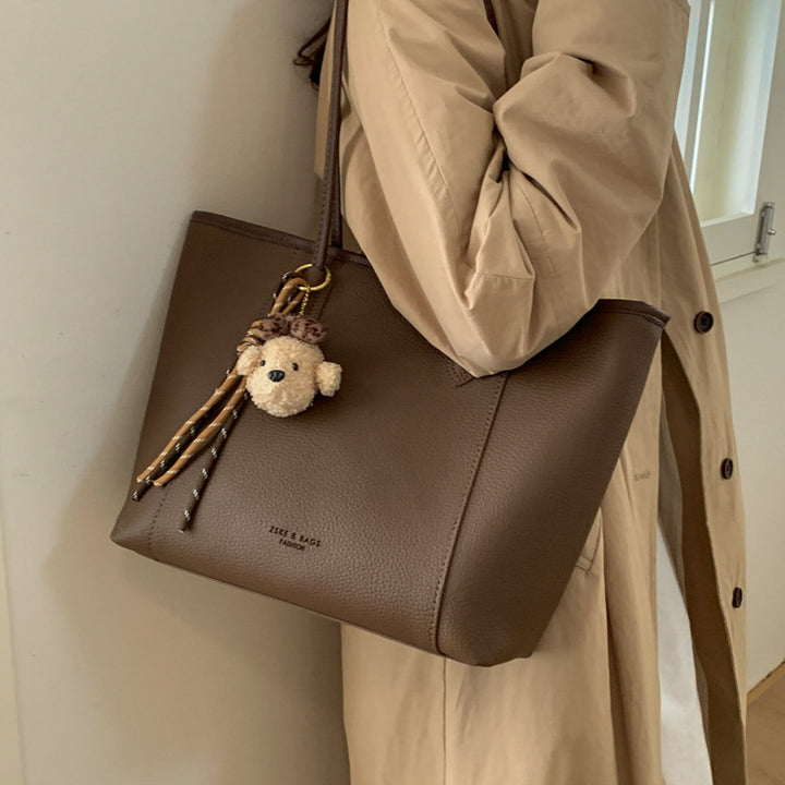 Damen Shopper-Tasche mit verspieltem Tieranhänger Nord Taschen