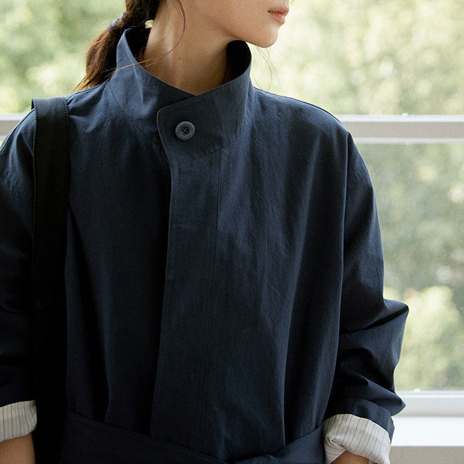 Damen Urbaner Lange Trenchcoat Nord Taschen
