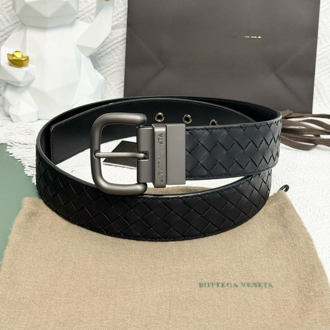 Damen geflochtener Ledergürtel mit eleganter Schnalle Nord Taschen