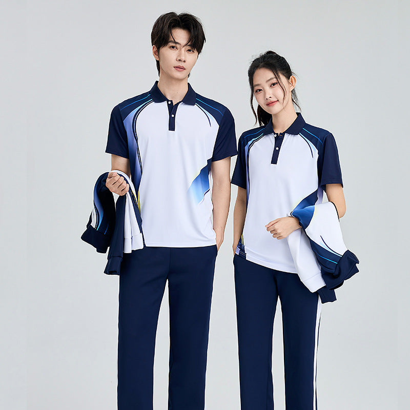 Unisex Badminton-Trainingsset mit Funktionspolo und sportlicher Jogginghose Nord Taschen