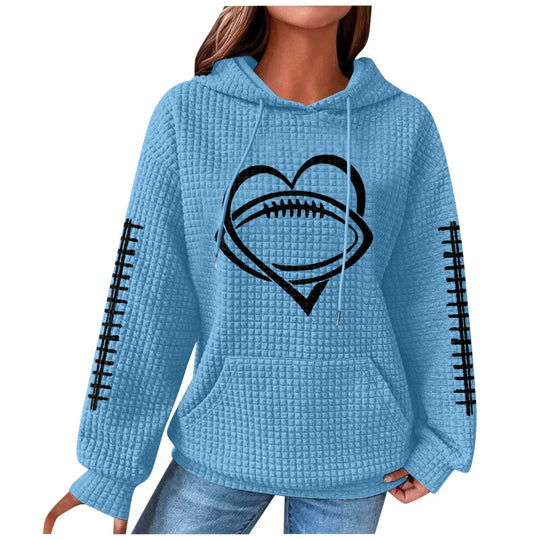 Damen Bequemer Kapuzenpullover mit Herzmotiv Nord Taschen