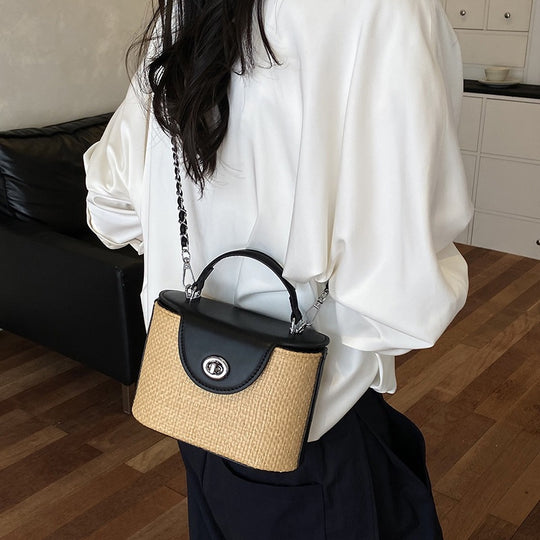 Damen Handtasche mit geflochtener Struktur und abnehmbarem Schulterriemen Nord Taschen