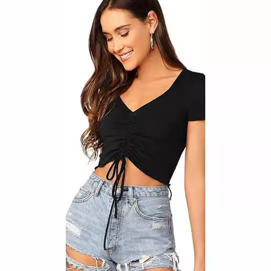 Damen Cropped Oberteil mit bindbarem Design Nord Taschen