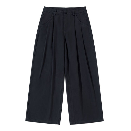 Damen Weite Bundfalten-Culottehose mit hohem Bund und tiefen Eingrifftaschen Nord Taschen