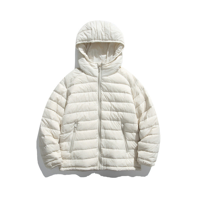Unisex Ultraleichte gesteppte Kapuzenjacke mit Thermofüllung und Reißverschlusstaschen Nord Taschen