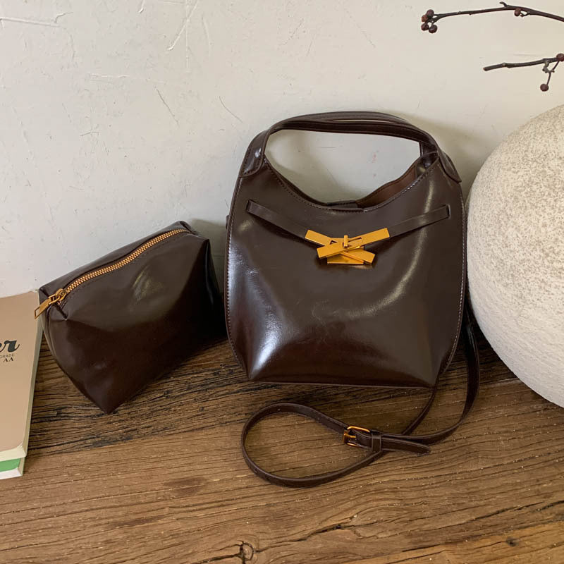 Damen elegante Umhängetasche mit abnehmbarem Kosmetiktäschchen Nord Taschen