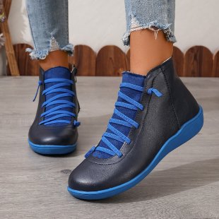 Damen Knöchelhohe Lederoptik-Sneaker mit seitlichem Reißverschluss und gepolstertem Komfortfußbett Nord Taschen
