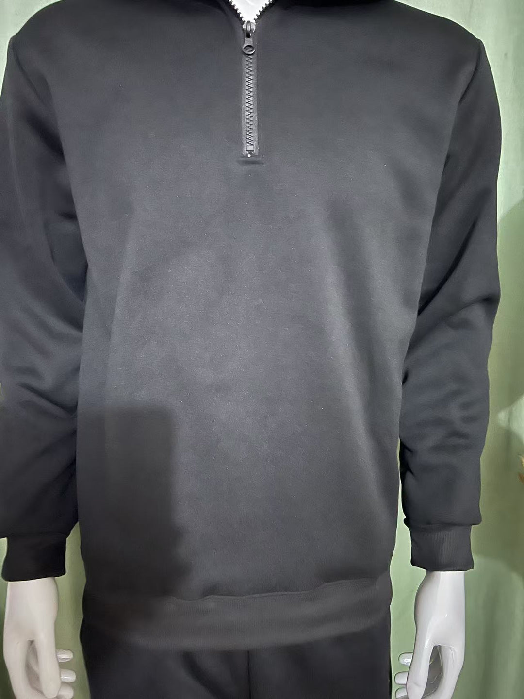 Unisex nan oversized Halbzip-Sweatshirt mit Stehkragen, Rippbündchen und weichem Fleece-Innenfutter Nord Taschen