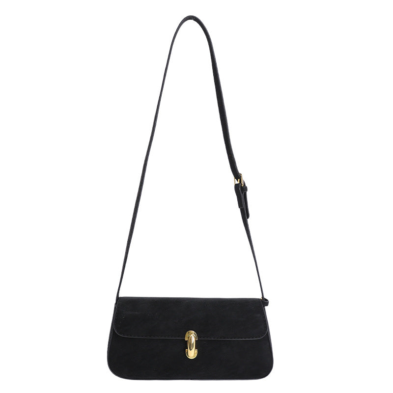 Damen Umhängetasche mit luxuriösem Veloursleder und eleganter Schnappschließe Nord Taschen