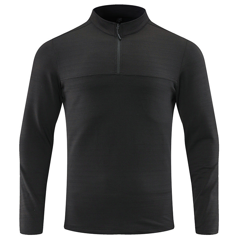 Herren Funktions-Halbzip-Langarmshirt mit Stehkragen und atmungsaktivem Stretchmaterial Nord Taschen