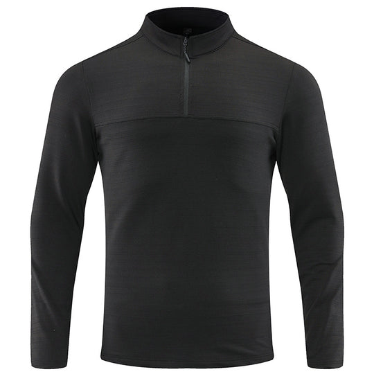 Herren Funktions-Halbzip-Langarmshirt mit Stehkragen und atmungsaktivem Stretchmaterial Nord Taschen