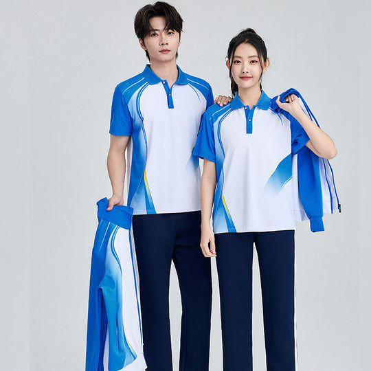 Unisex Badminton-Trainingsset mit Funktionspolo und sportlicher Jogginghose Nord Taschen
