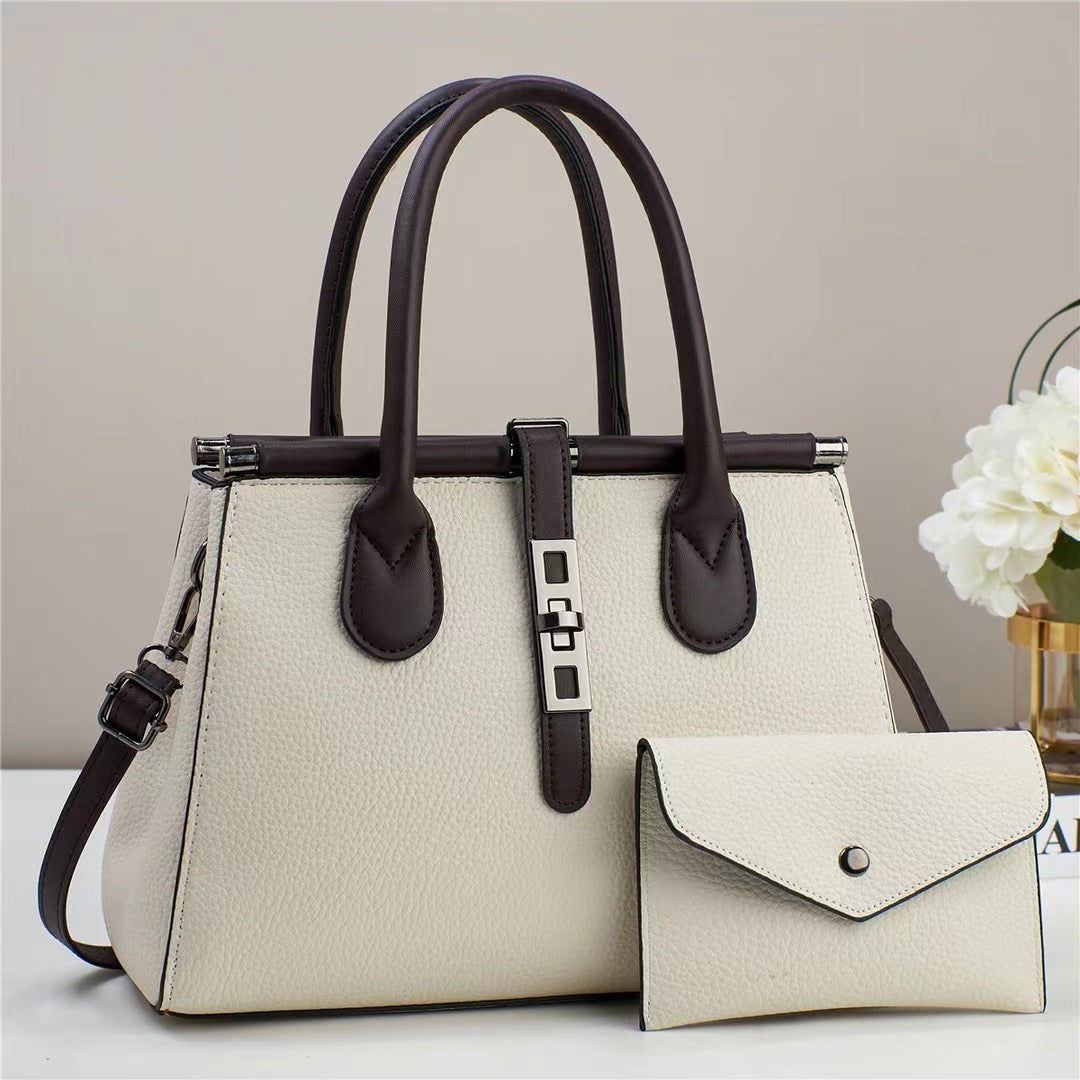 Damen Handtasche mit eleganten Akzenten und abnehmbarer Clutch Nord Taschen