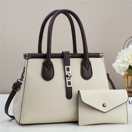Damen Handtasche mit eleganten Akzenten und abnehmbarer Clutch Nord Taschen