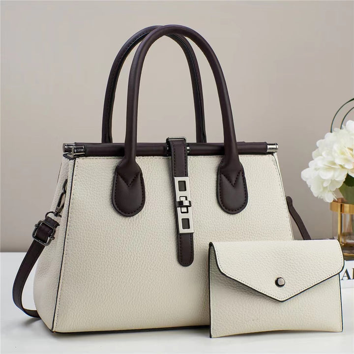 Damen Handtasche mit eleganten Akzenten und abnehmbarer Clutch Nord Taschen