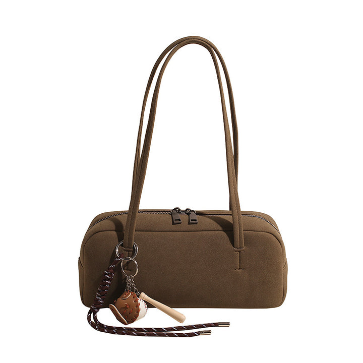 Damen modische Schultertasche mit verspieltem Anhänger Nord Taschen