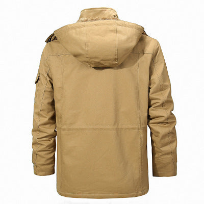 Herren robuster Canvas-Fieldparka mit Teddyfleece-Innenfutter, Kapuze und Multifunktions-Taschen Nord Taschen