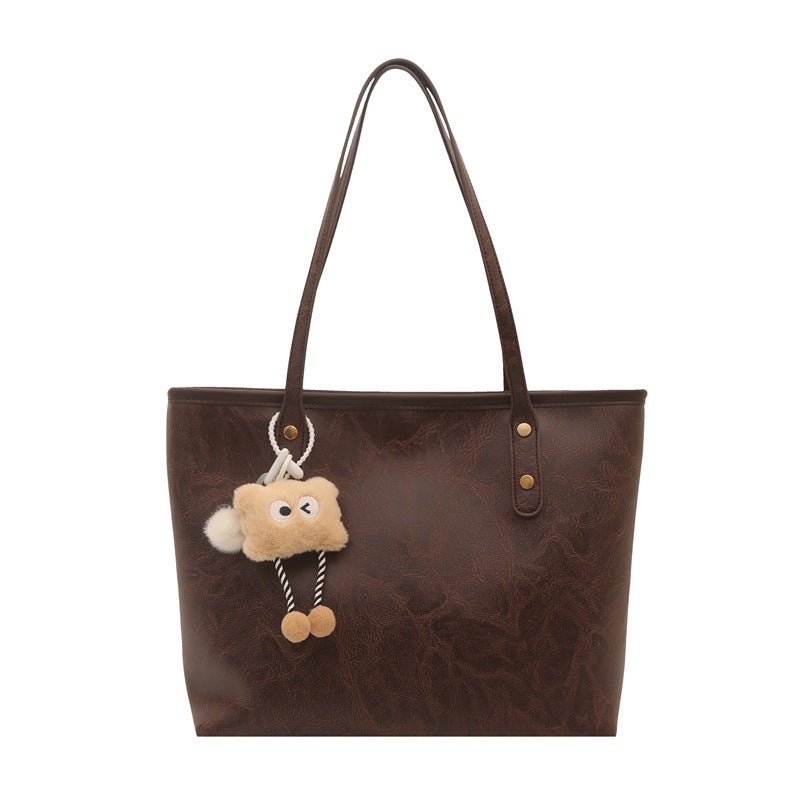 Damen klassische Tote-Bag mit charmantem Plüschtieranhänger Nord Taschen