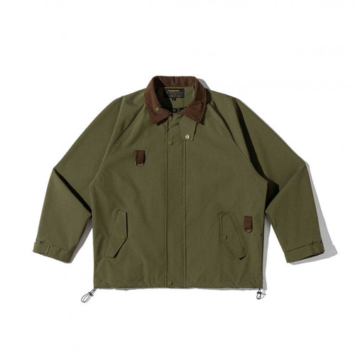 Unisex Kastenförmige Overshirt‑Jacke im Utility‑Stil mit Cordkragen, Pattentaschen und Kordelzugsaum Nord Taschen