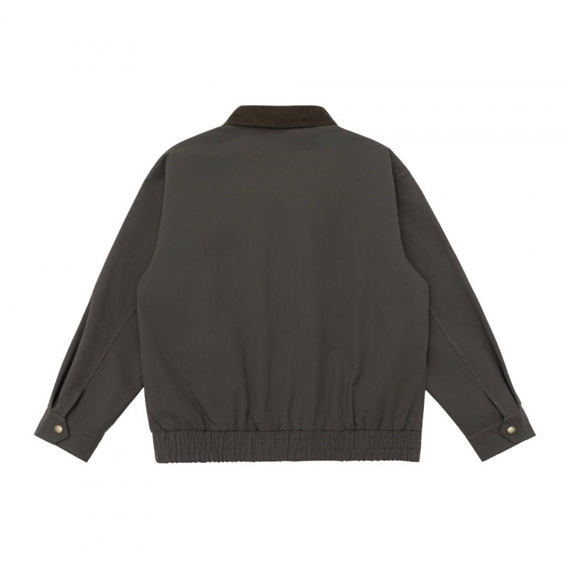 Unisex Kastenförmige Utility-Jacke mit Cordkragen, aufgesetzten Pattentaschen und elastischem Saum Nord Taschen