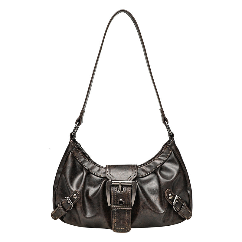 Damen Hobo-Tasche mit modernem Faltendesign und hochwertigem Kunstleder Nord Taschen