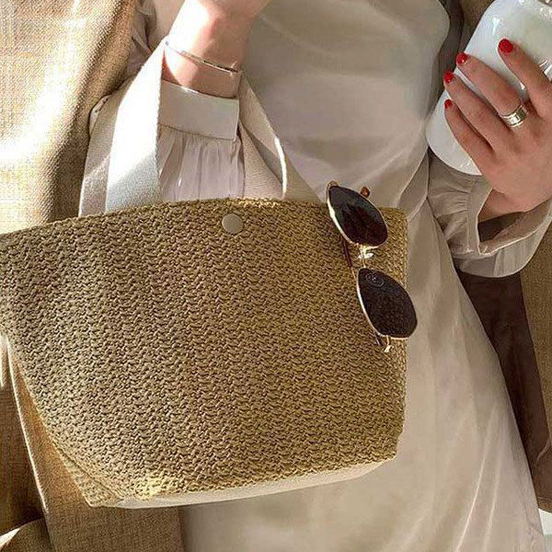 Damen Strandtasche mit geflochtenem Design und praktischen Tragegriffen Nord Taschen