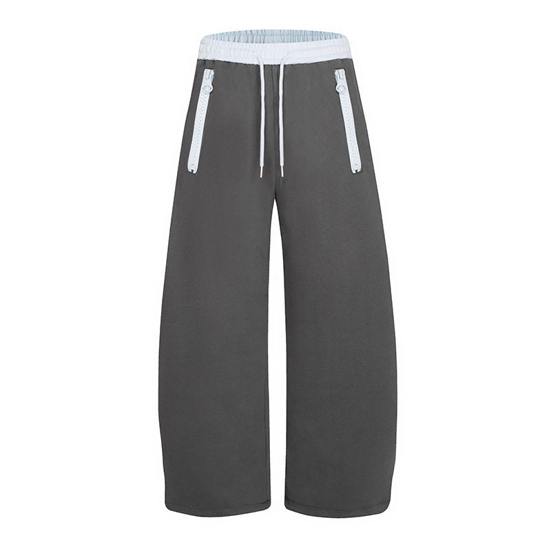 Damen Weite Lounge-Hose mit hohem Komfortbund, Kordelzug und Reißverschlusstaschen Nord Taschen