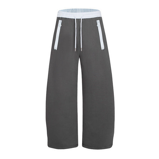 Damen Weite Lounge-Hose mit hohem Komfortbund, Kordelzug und Reißverschlusstaschen Nord Taschen