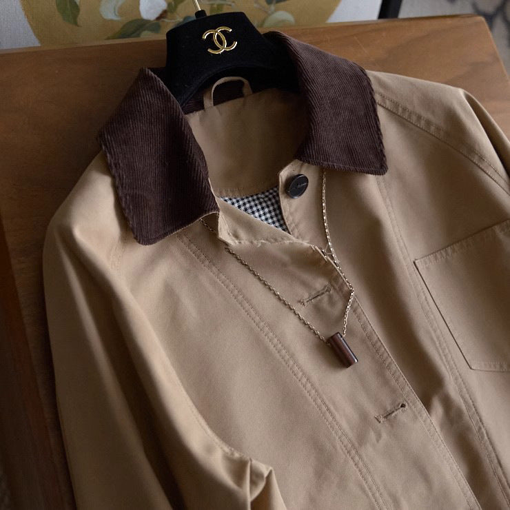 Herren Chorejacke mit Cordkragen, Raglanärmeln und aufgesetzten Taschen Nord Taschen
