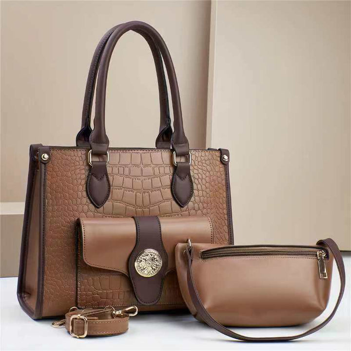 Damen elegante Handtasche im stilvollen Set mit praktischer Mini-Clutch Nord Taschen