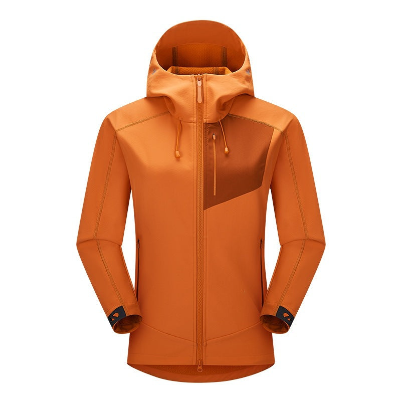 Herren Softshell-Trekkingjacke mit Kapuze atmungsaktiv winddicht dehnbar Nord Taschen