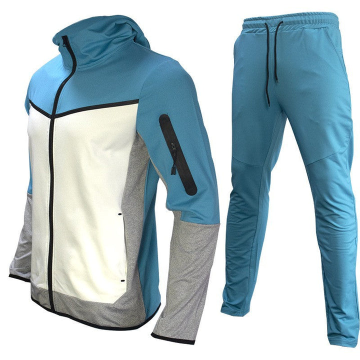 Herren sportliches Hoodie-Set mit atmungsaktiven Eigenschaften und modernen Kontrastdetails