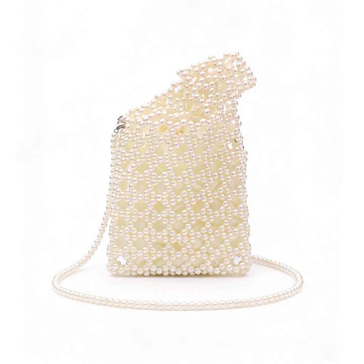 Damen Glitzernde Clutch Tasche mit einzigartigem Perlenmuster Nord Taschen