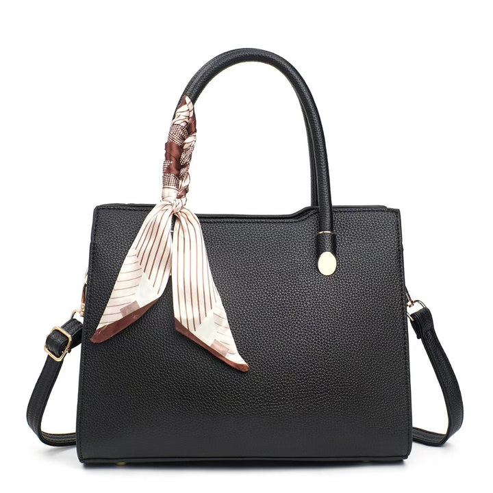 Damen elegante Handtasche mit modischem Schal und strukturiertem Design Nord Taschen