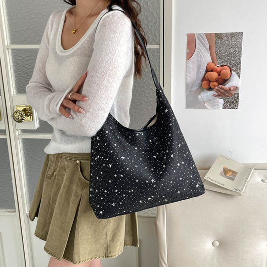 Damen Hobo-Tasche mit funkelndem Sternenmotiv Nord Taschen