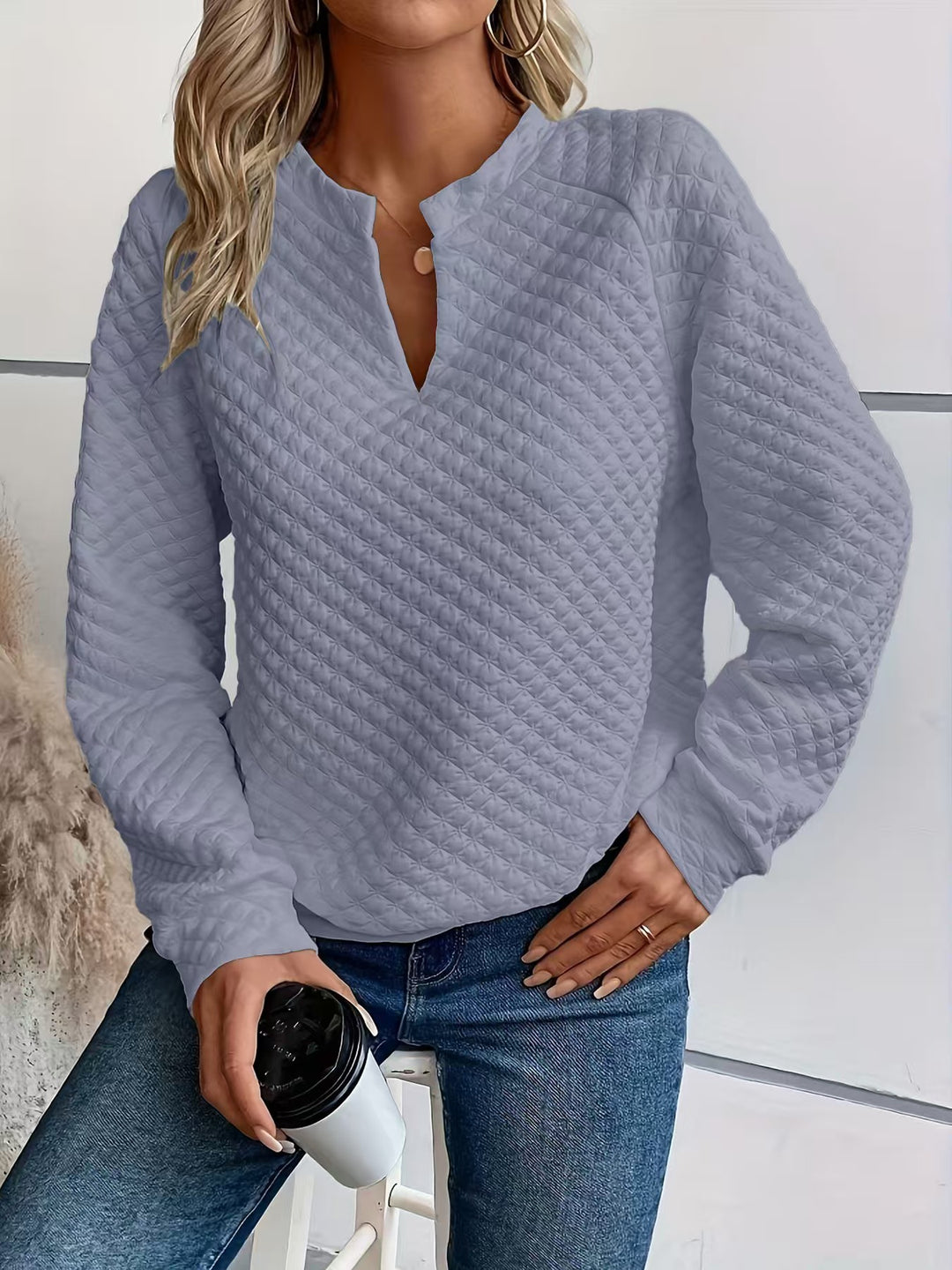 Damen Modischer Stehkragen Pullover Nord Taschen
