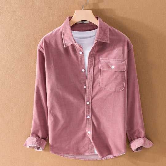 Herren Cord-Overshirt mit Brusttasche, Relaxed-Fit und durchgehender Knopfleiste Nord Taschen