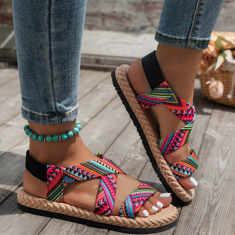 Damen Bequeme Trend-Sandalen mit verstellbaren Riemen und atmungsaktiver Sohle Nord Taschen
