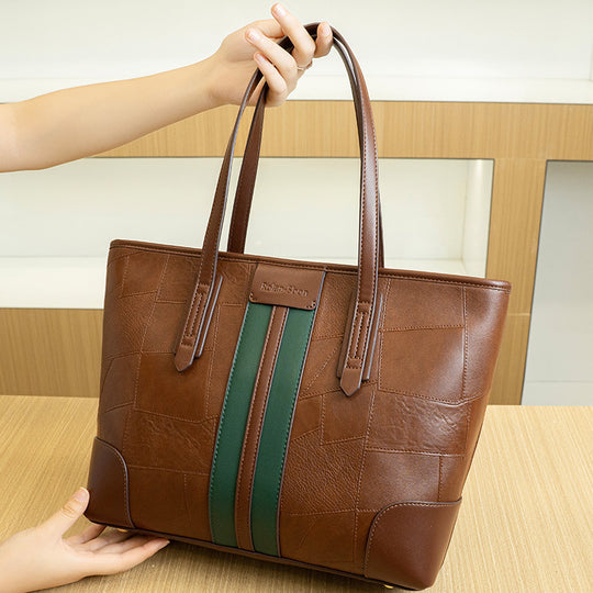 Damen Tote-Tasche mit modernem Patchwork-Design und mehreren Innenfächern Nord Taschen