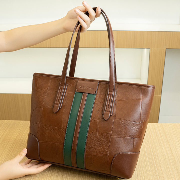 Damen Tote-Tasche mit modernem Patchwork-Design und mehreren Innenfächern Nord Taschen