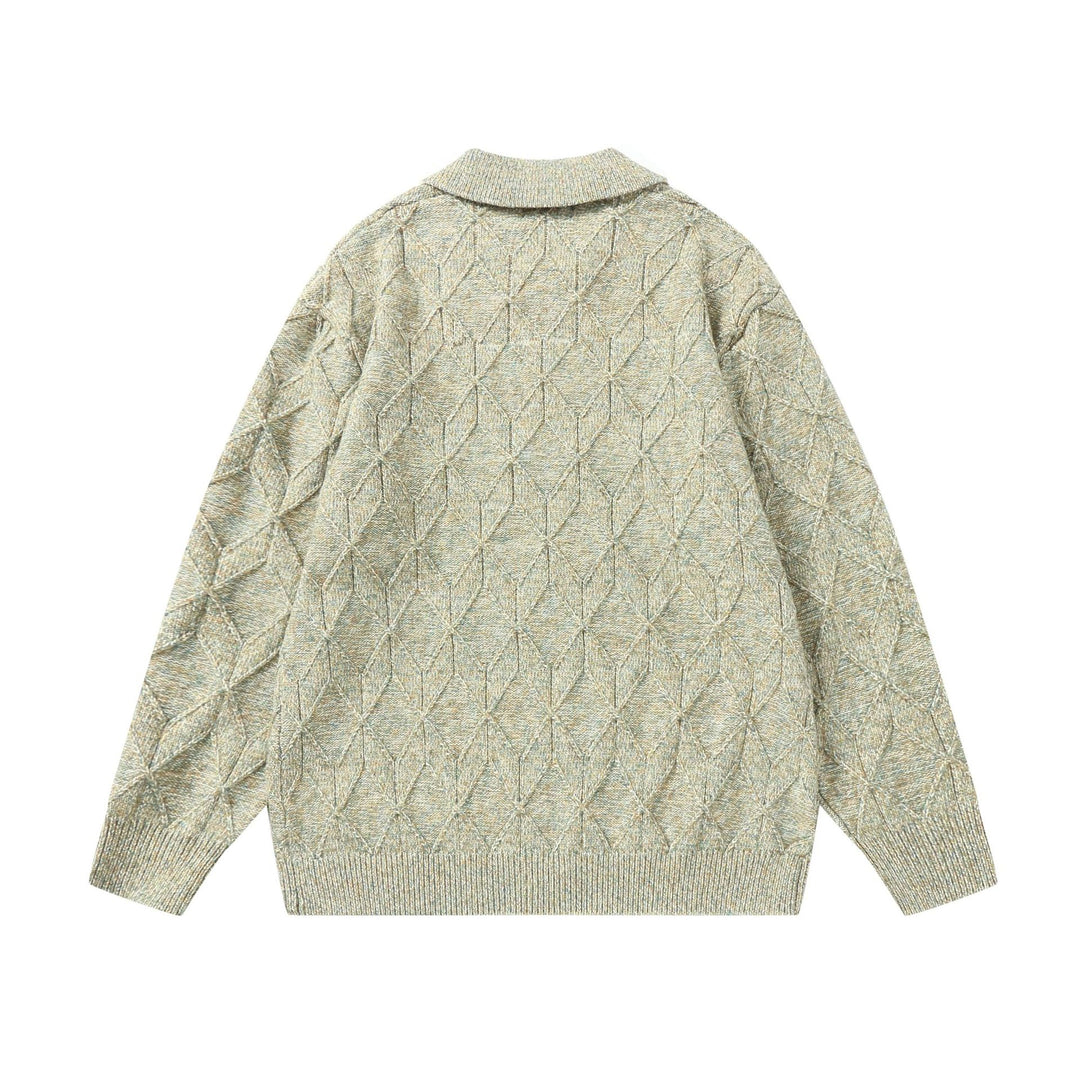 Damen Grob strukturierter Strick‑Zipcardigan mit Hemdkragen Nord Taschen
