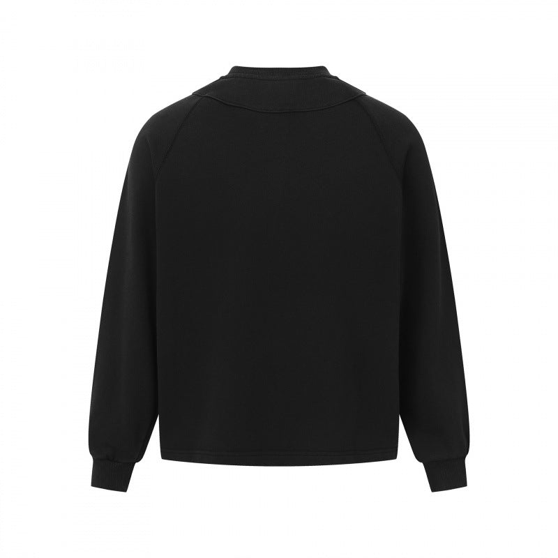 Unisex Boxy‑Sweatshirt mit Raglanärmeln, Rundhalsausschnitt und dekorativer Passe Nord Taschen