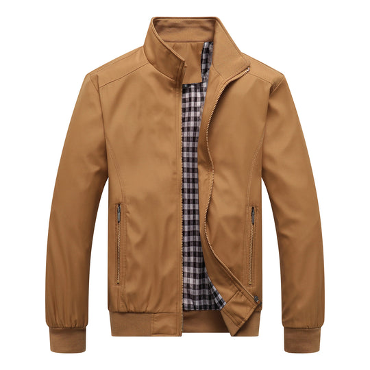 Herren Urbaner Stehkragen‑Blouson aus windabweisendem Softshell mit kariertem Thermofutter Nord Taschen