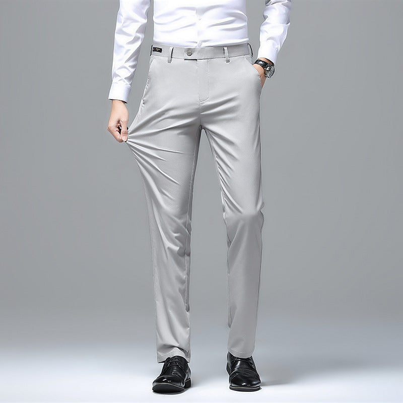 Herren Elegante Business-Chino mit Stretchkomfort und schlankem Bügelsaum Nord Taschen