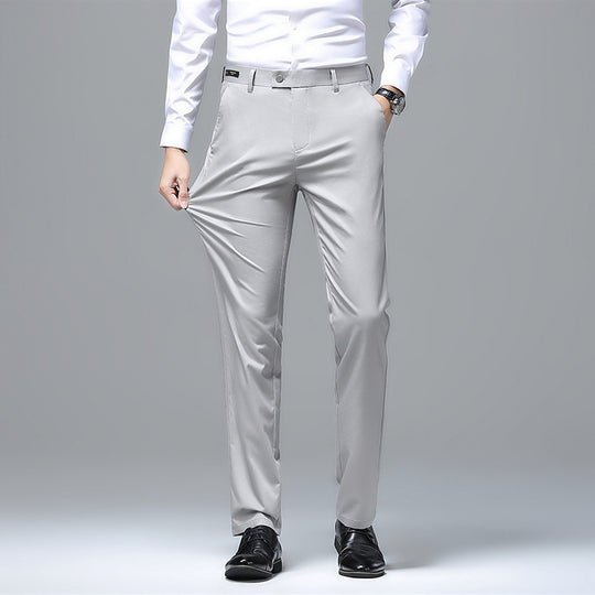 Herren Elegante Business-Chino mit Stretchkomfort und schlankem Bügelsaum Nord Taschen