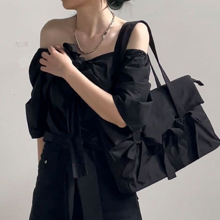 Damen elegante Tragetasche mit modischem Schleifendetail Nord Taschen