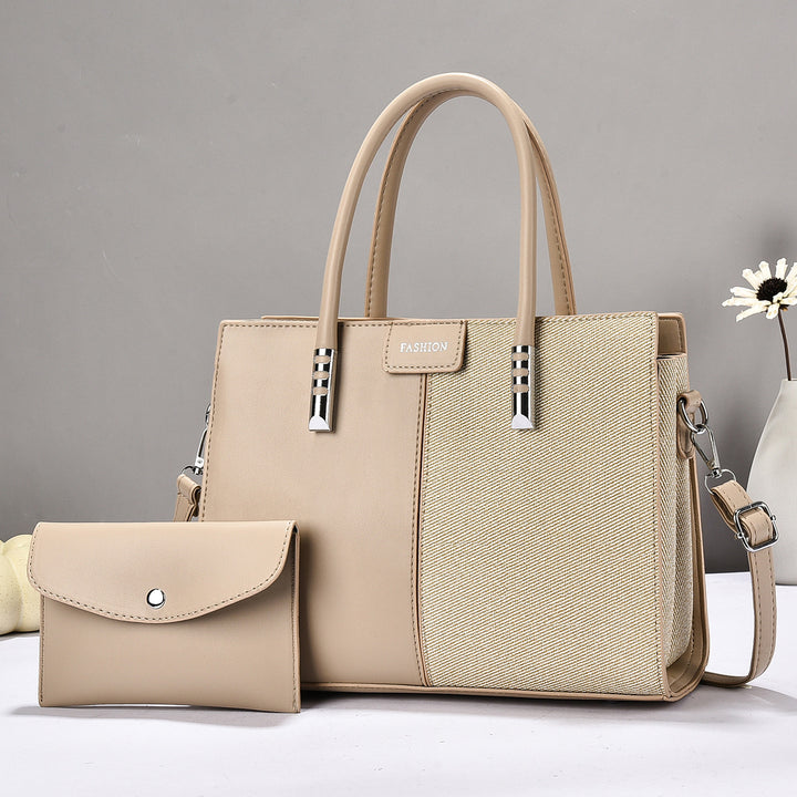 Damen elegante Handtasche mit strukturiertem Obermaterial und abnehmbarem Geldbeutel Nord Taschen